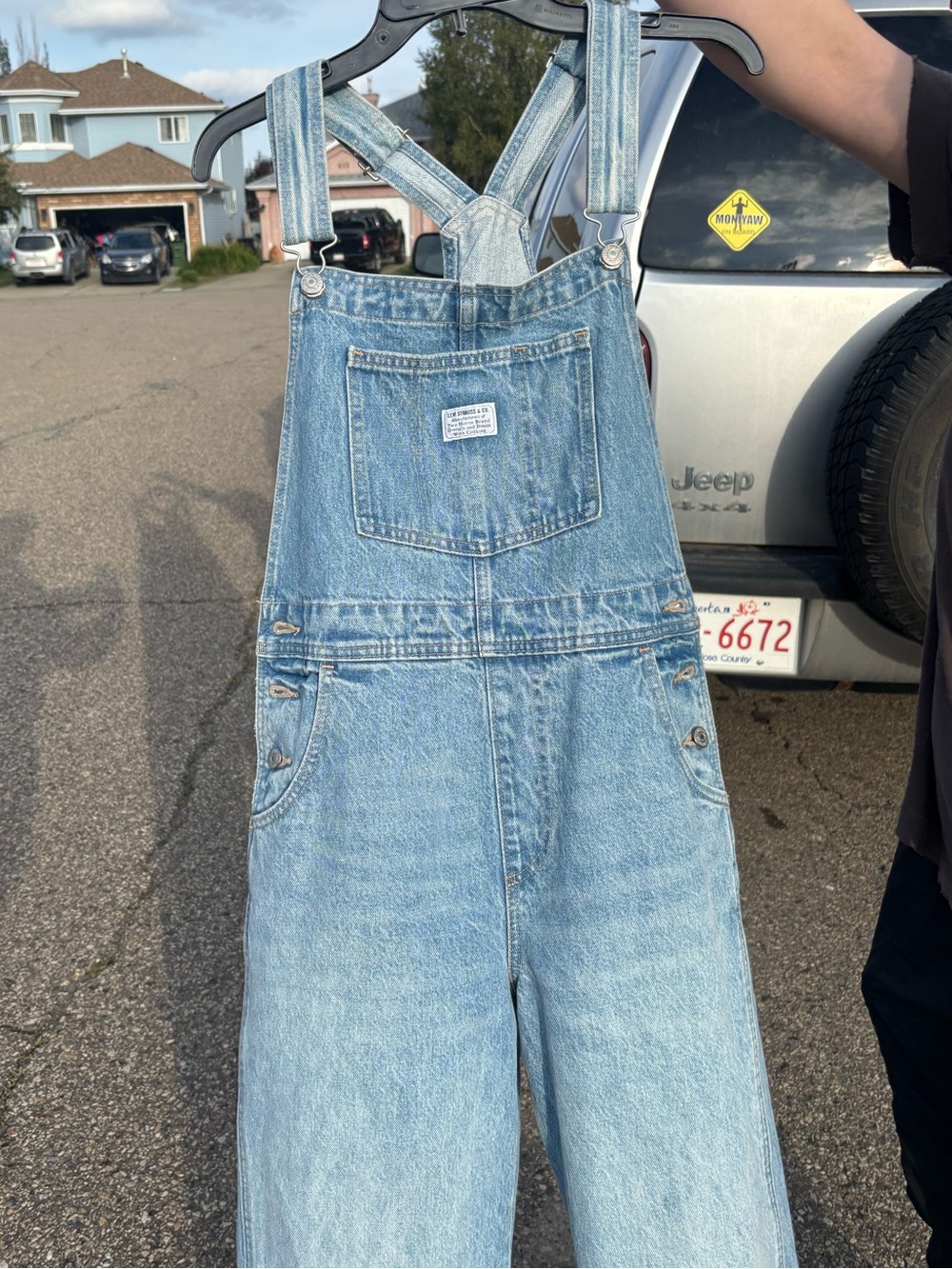 Levi's Light Blue Relaxed Denim Overalls